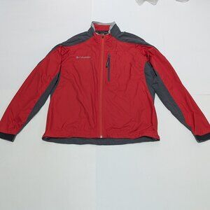 Columbia Women's Titanium Wind Jacket Dark Grey & Red Size Medium